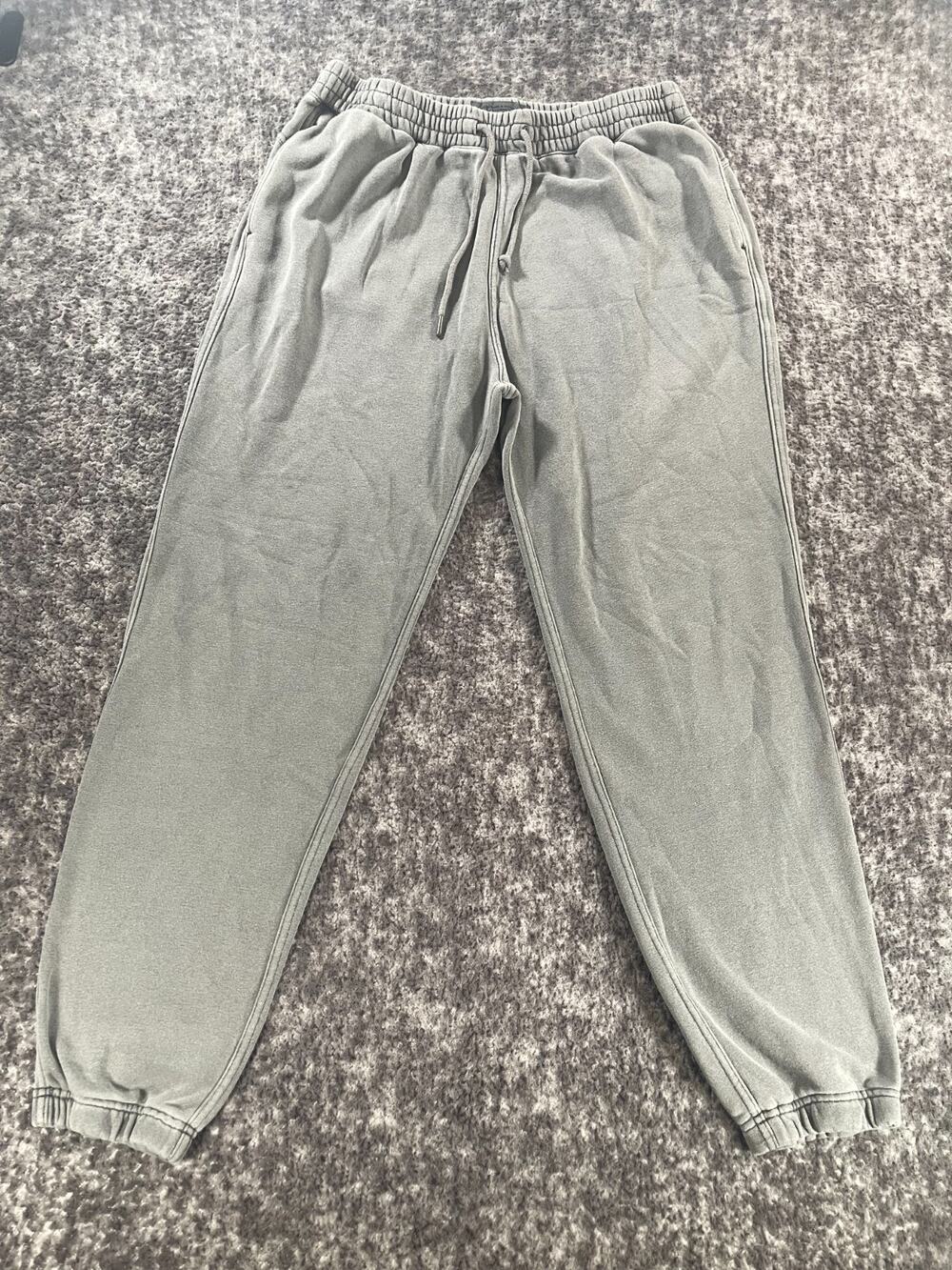 Abercrombie & Fitch Joggers Mens L Relaxed Gray Drawstring Performance Pockets